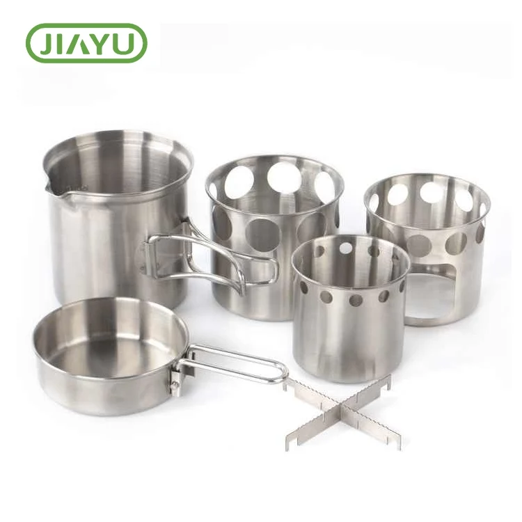 Set de bucătărie de camping din aluminiu