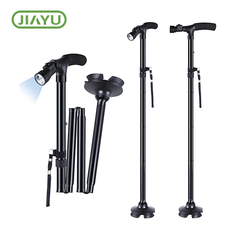 Baston de mers din aluminiu cu lumină LED
