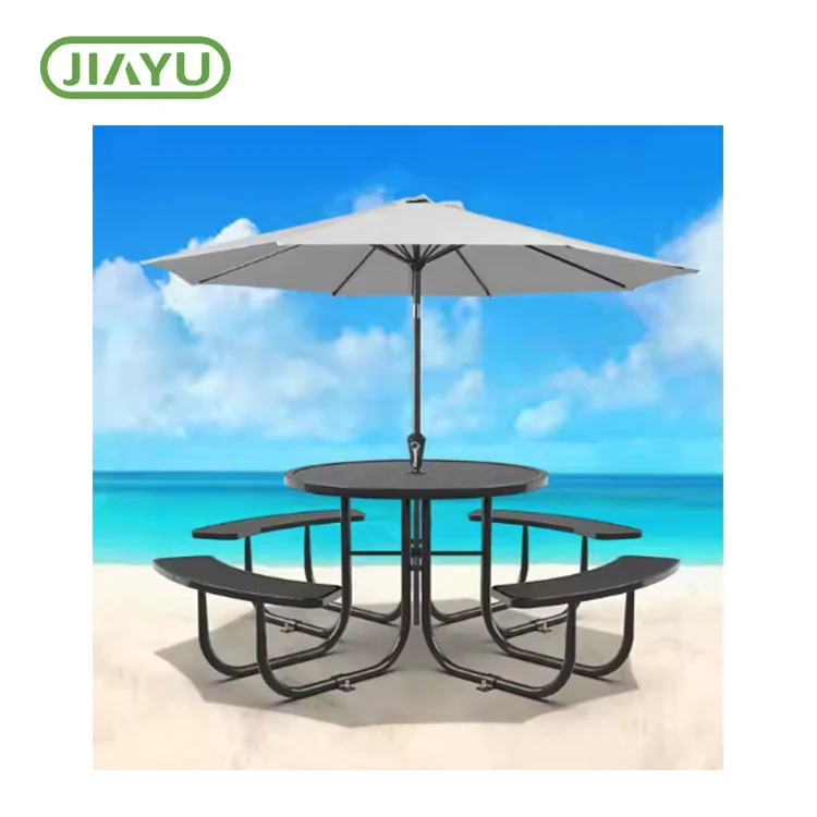 Masă de picnic din oțel comercial