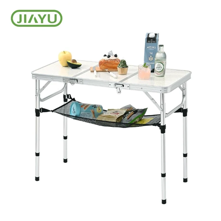 Masă portabilă de camping din aluminiu